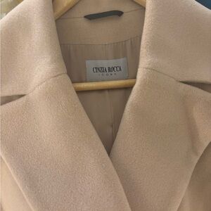 Brand New with Tags size 6 Cinzia Rocca Icons wool/ cashmere blend camel coat
